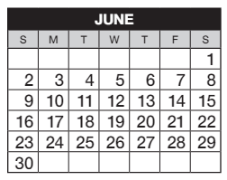 District School Academic Calendar for Belleview Elementary School for June 2024