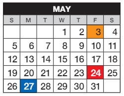 District School Academic Calendar for Aspen Crossing Elementary School for May 2024