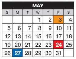 District School Academic Calendar for Rolling Hills Elementary School for May 2024