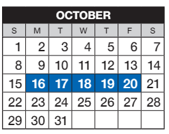 District School Academic Calendar for Cherry Creek High School for October 2023