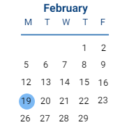 District School Academic Calendar for Cedar Road Elementary for February 2024