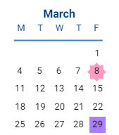 District School Academic Calendar for Camelot Elementary for March 2024