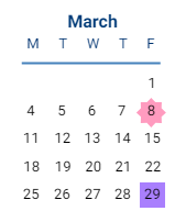 District School Academic Calendar for Hickory Elementary for March 2024