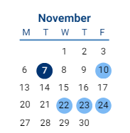 District School Academic Calendar for Deep Creek Elementary for November 2023