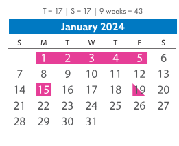 District School Academic Calendar for Falling Creek Elementary for January 2024