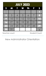 District School Academic Calendar for Spring Trail Elementary School for July 2023