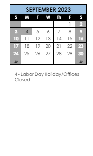 District School Academic Calendar for Spring Trail Elementary School for September 2023