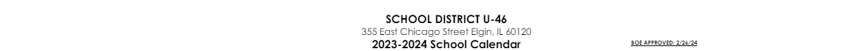 District School Academic Calendar for Streamwood High School