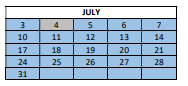 District School Academic Calendar for Morgan Elementary School for July 2023