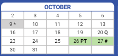 District School Academic Calendar for King College Prep High School for October 2023