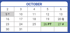 District School Academic Calendar for Nicholson Elementary Math & Science for October 2023