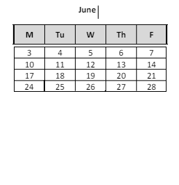 District School Academic Calendar for Numa Elementary School for June 2024