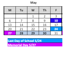 District School Academic Calendar for Numa Elementary School for May 2024