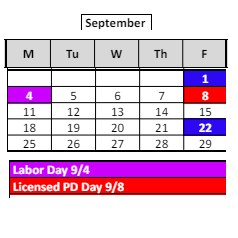 District School Academic Calendar for Numa Elementary School for September 2023