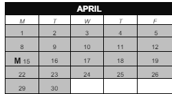 District School Academic Calendar for Woodward Traditional High School for April 2024
