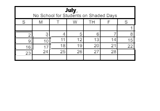 District School Academic Calendar for Eileen B. Brookman Elementary School for July 2023