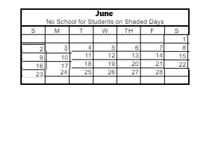 District School Academic Calendar for William E. Ferron Elementary School for June 2024