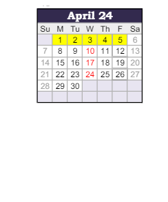 District School Academic Calendar for Clark Elementary School for April 2024