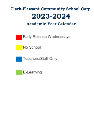 District School Academic Calendar Legend for Clark Elementary School