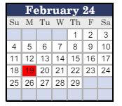 District School Academic Calendar for Clay City Jr-sr High School for February 2024