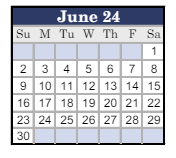 District School Academic Calendar for Clay City Jr-sr High School for June 2024