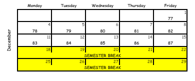 District School Academic Calendar for Flint River School for December 2023