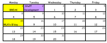 District School Academic Calendar for Suder Elementary School for January 2024