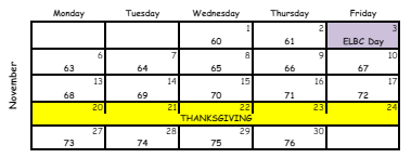 District School Academic Calendar for Riverdale High School for November 2023