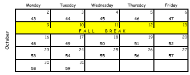 District School Academic Calendar for Pointe South Elementary School for October 2023