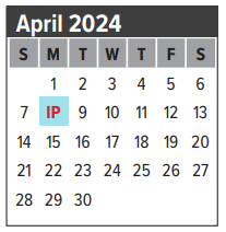 District School Academic Calendar for John F Ward Elementary for April 2024