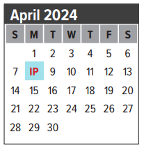 District School Academic Calendar for Clear Creek High School for April 2024