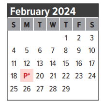 District School Academic Calendar for Clear Lake H S for February 2024