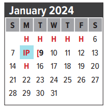 District School Academic Calendar for Art And Pat Goforth Elementary Sch for January 2024