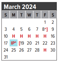 District School Academic Calendar for Clear Creek High School for March 2024