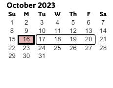 District School Academic Calendar for Addison Elementary School for October 2023
