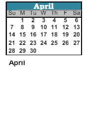 District School Academic Calendar for Bijou Alternative Program for April 2024
