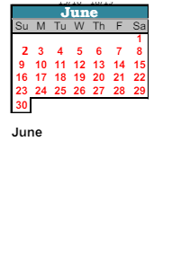 District School Academic Calendar for Bijou Alternative Program for June 2024