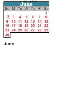 District School Academic Calendar for Buena Vista Elementary School for June 2024