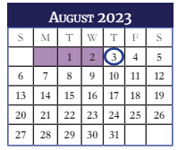 District School Academic Calendar for Evans High School for August 2023