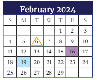 District School Academic Calendar for Euchee Creek Elementary School for February 2024