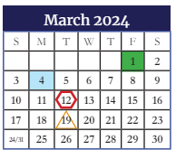 District School Academic Calendar for Riverside Elementary School for March 2024