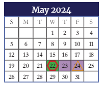 District School Academic Calendar for North Columbia Elementary School for May 2024