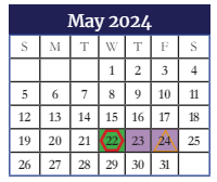 District School Academic Calendar for Harlem High School for May 2024