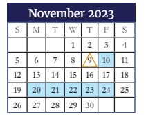District School Academic Calendar for River Ridge Elementary for November 2023