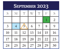 District School Academic Calendar for Columbia County Crossroads Academy for September 2023