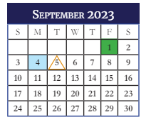 District School Academic Calendar for Grovetown Elementary School for September 2023