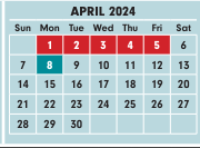 District School Academic Calendar for Olde Orchard Alternative Elementary School for April 2024