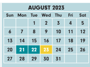 District School Academic Calendar for Olde Orchard Alternative Elementary School for August 2023