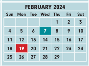 District School Academic Calendar for Olde Orchard Alternative Elementary School for February 2024