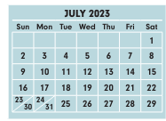 District School Academic Calendar for Alum Crest High School for July 2023